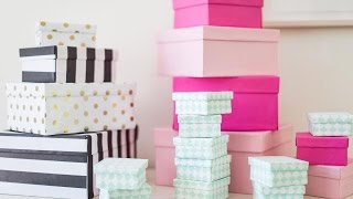 DIY Paper Covered Boxes