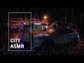 10 Hours City Rain Traffic Sounds for Sleep and Study | Relaxing City at Night | ASMR Ambience