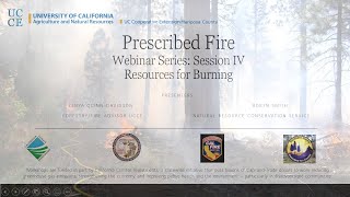 Prescribed Fire Webinar Series - Session 4: Resources for Burning