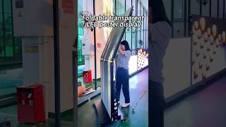 New design! Foldable and portable transparent LED poster #wellvision #ledscreen