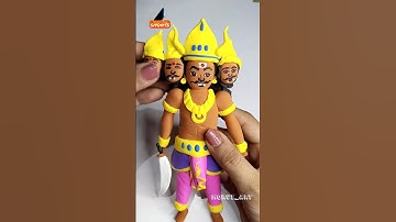 Ravan Ravan Hoon Main 👹 Ravan Making ideas 👺 Dussehra Festival Special#shorts#dussehra#clayart#ravan