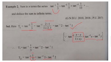 Method of Differences || Summation of trigonometric series