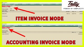 Item Invoice vs Accounting Invoice Mode | What to use in Purchase & Sales Voucher  | Hindi |