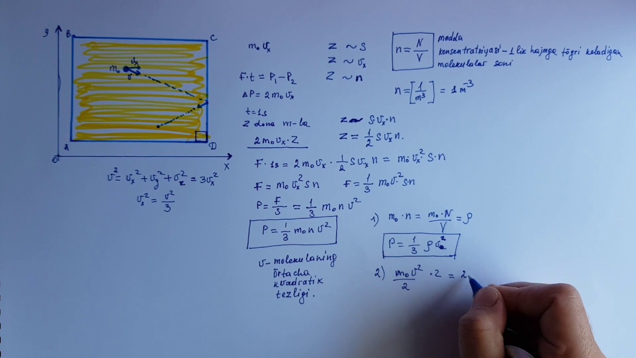 62-dars. Molekulyar kinetik nazariyaning asosiy tenglamasi