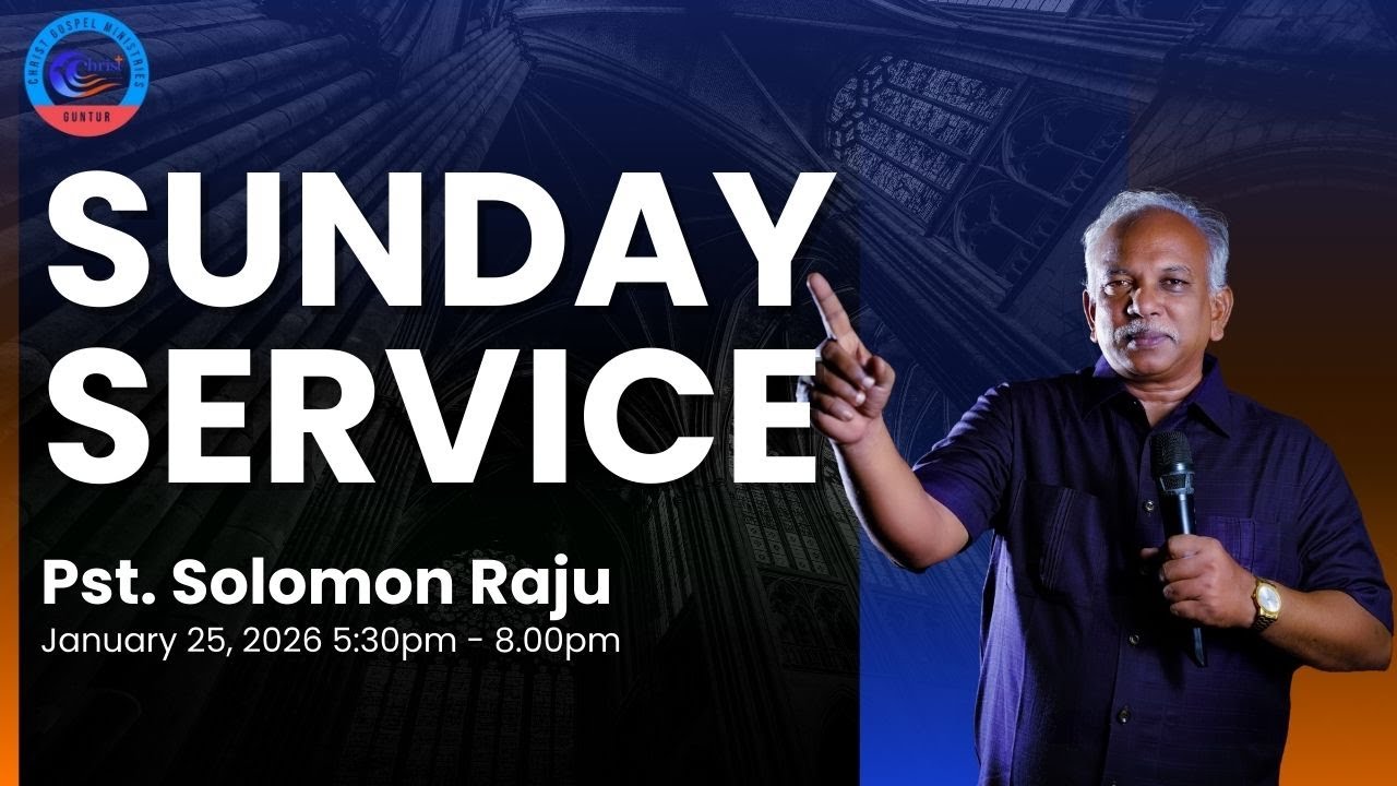 Solomon Raju CGM live | Sunday Morning Worship | Pas Solomon Raju | 25-01-2026 - YouTube