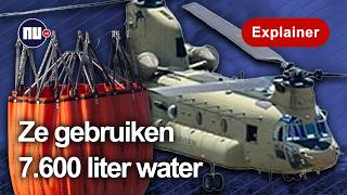 Twee keer zoveel water als een bluswagen: zo werkt de Chinook