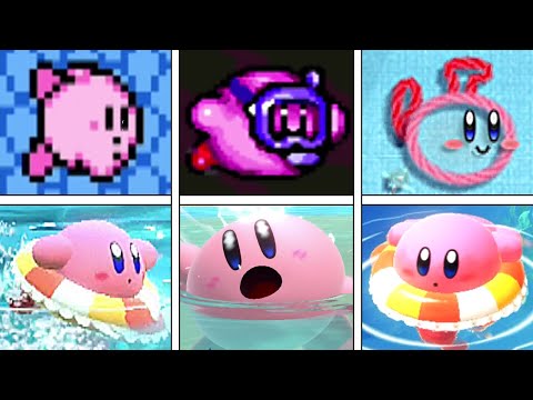 Evolution Of Kirby Swimming & Drowning Animations (1992-2022)