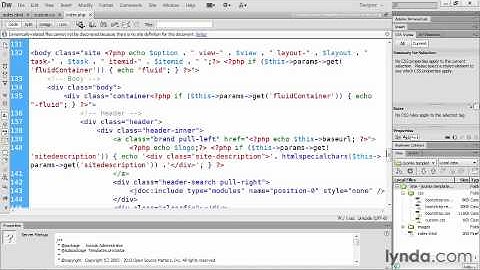 3  Converting the HTML Composition to a Joomla! Template Understanding the index php file