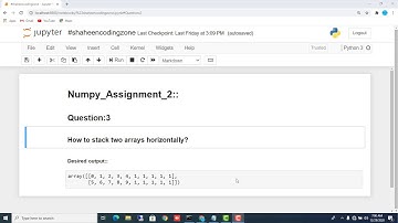 How to stack two arrays horizontally Python Tutorial For Beginners | #Shaheencodingzone