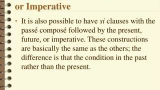 si clauses french if then clauses