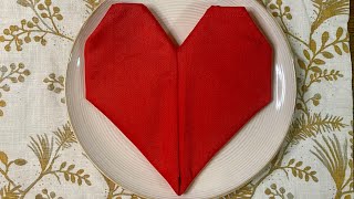 Heart Napkin Fold
