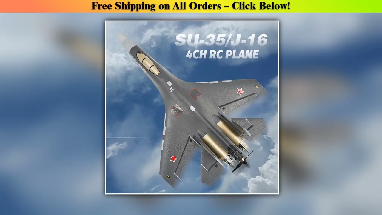 QF009 J16 Rc Plane 4CH Foam Remote Control Airplane Su35 Model Glider 2.4G 360 Flip-Roll 525mm