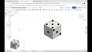 How to create a dot cube (dice) in Onshape