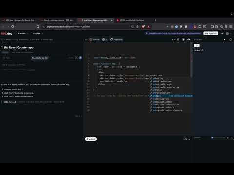React Counter App Interview Question | React useState Explained | BFE.dev React Problem
