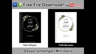 FREE File Download Desain Undangan Minimalis (GRATIS) Format PSD & CDR