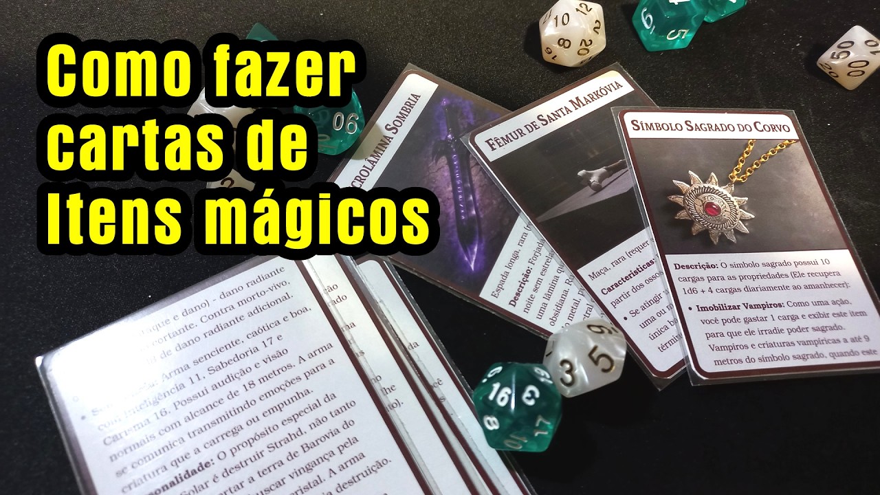 MUITO FÁCIL - Como fazer cartas de ITENS MÁGICOS e EQUIPAMENTOS!