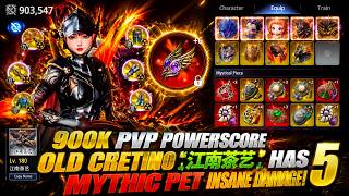 900K Pvp Powerscore Old Cretino 江南茶艺 Has 5 Mythic Pet Insane Damage! Donp Pilot | MIR4
