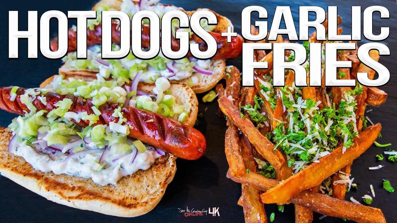 ⁣The Best Hot Dog Recipe - with Homemade Garlic Fries! | SAM THE COOKING GUY 4K