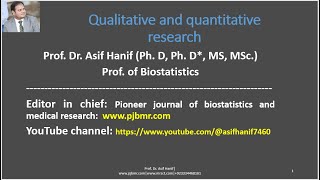 Qualitative And Quantitative Research By Prof Dr Asif Hanif