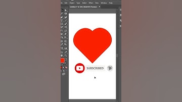 Create a Quick Heart in Adobe illustrator | Shorts