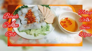 Cách đổ Bánh cuốn bằng CHẢO với bột tự pha ngon-Món Việt tại Nhật | Góc Nấu Ăn TV- Cuộc sống Nhật52