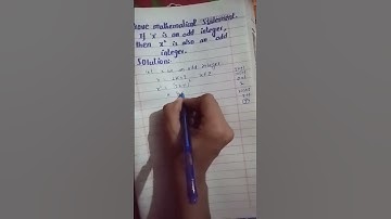 Let x be an an odd integer , then x^2 is also an odd integer...