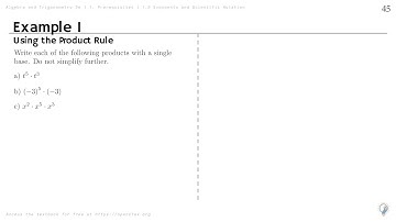 Alg & Trig 2e | 1.2 Exponents and Scientific Notation - Practice 1