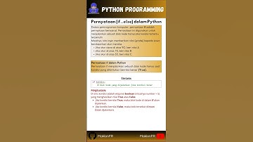 Coding  & AI Python Programming - Belajar Python Flow Control If...Else.
