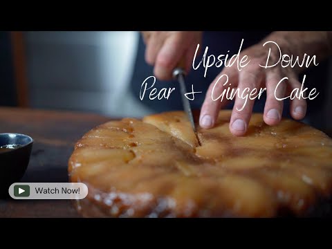 Upside-Down Pear and Ginger Tart Recipe | Delicious Dessert Recipe