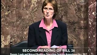 Claire Trevena, MLA, North Island, speaking on Bill 26 (part 1 of 3)