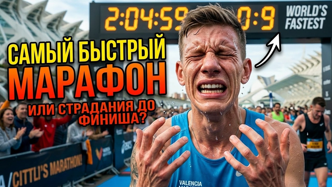 Марафон Валенсия 2026. Страдания до финиша САМОГО БЫСТРОГО марафона мира
