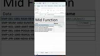 Excel MID Function – Variable Length Name Extraction (Office Data Hack)