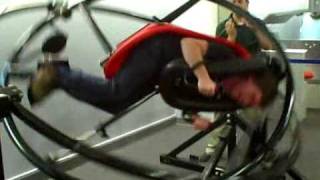 Becky in Multi-Axis Trainer