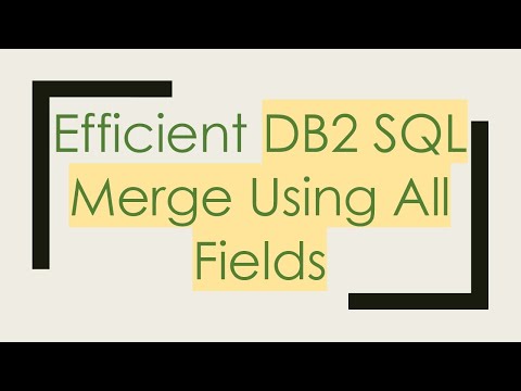 Efficient DB2 SQL Merge Using All Fields