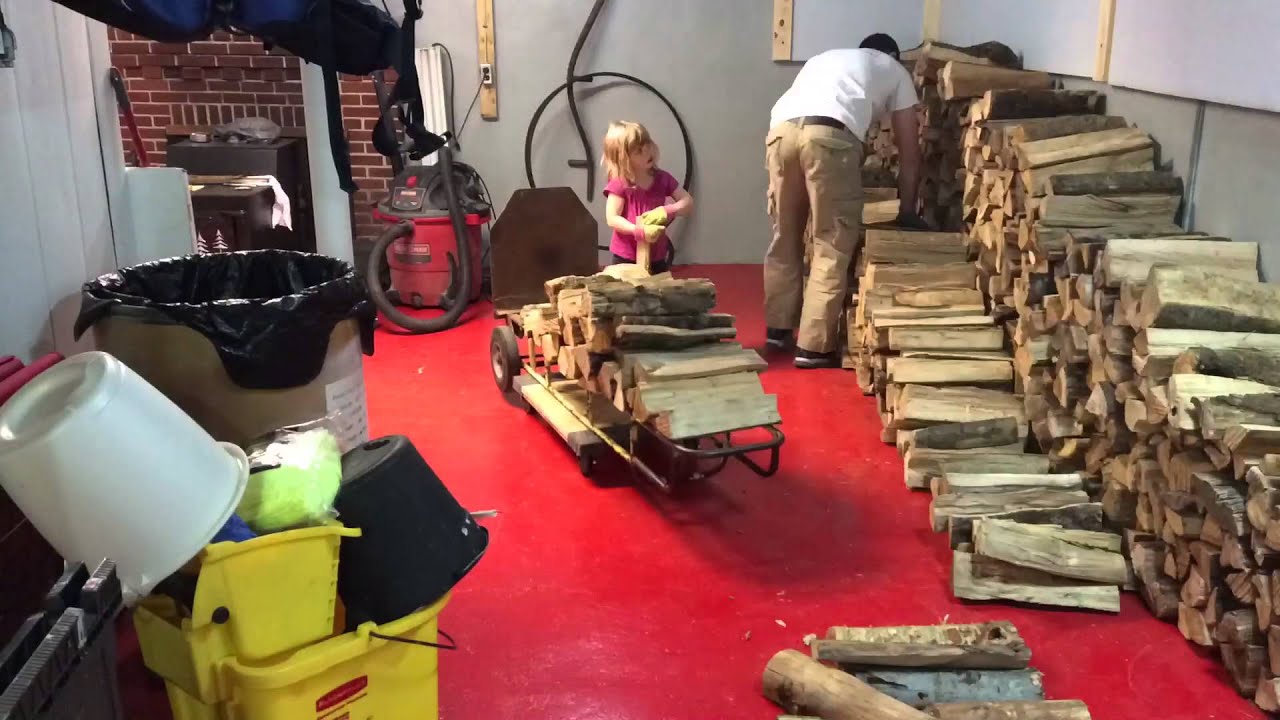 Turbo firewood stacking - YouTube