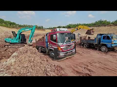 ไครขับเจ้านมเย็นทำไมถอยแปลกๆ Excavator loading Truck