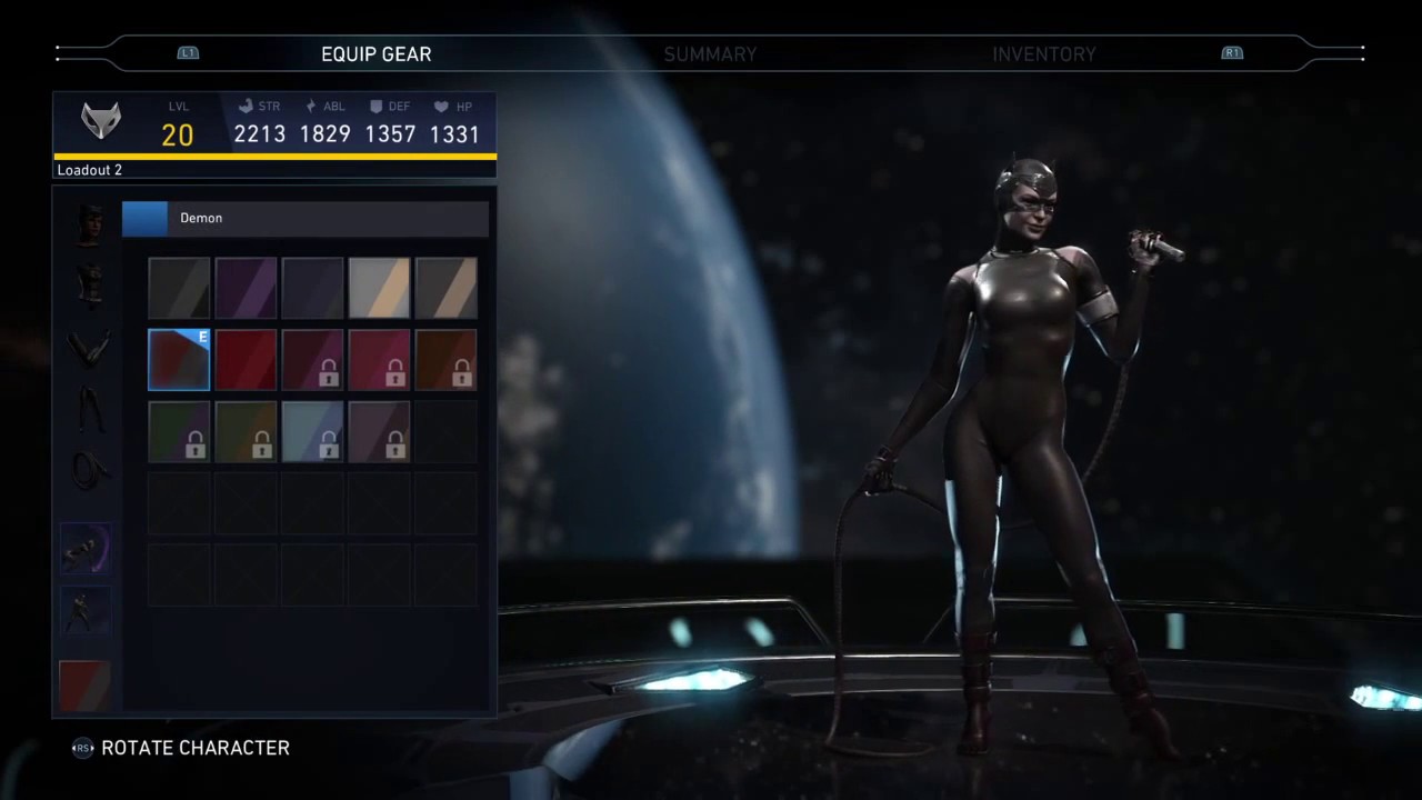 Injustice 2 Batman Returns Catwoman Inspired Gear Loadout Showcase - YouTub...