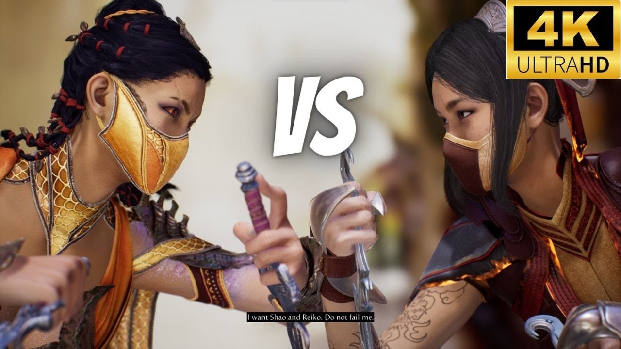 MILEENA VS KITANA Sisters Fight Gameplay | 4K 60FPS | Mortal Kombat 1 ...