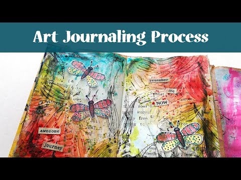 Two Mixed Media Collage Art Journal Pages – Video Tutorial – Susanne Rose  Art