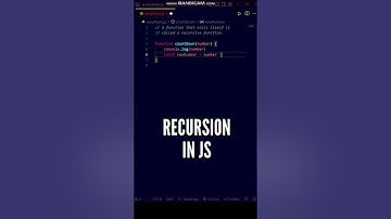 Recursion in JavaScript: Basic Recursive Function in JS #shorts #javascript #programming #ytshorts