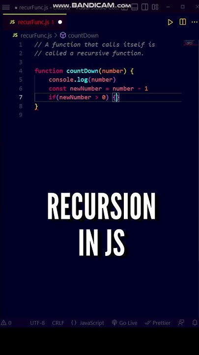 Recursion in JavaScript: Basic Recursive Function in JS #shorts # ... image.