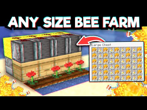 Minecraft Honey Block Farm: Easiest, Automatic, ANY SIZE! 1.17 - Minecraft Honey Block Farm: Easiest, Automatic, ANY SIZE! 1.17