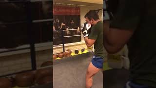 Malchaz Karija Pads Workout With Khalid Elouarma