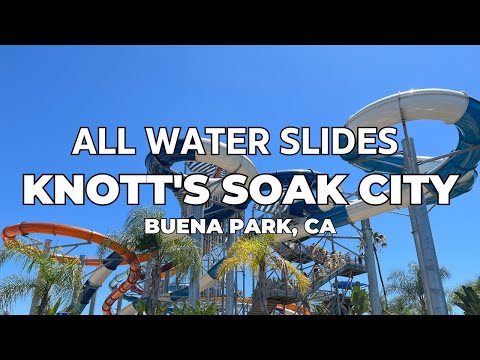 Video: Knott's Soak City, Orange County se gunstelingwaterpark