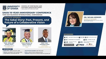 UG SCDE - SAKAI 10-YEAR ANNIVERSARY CONFERENCE - DAY 1