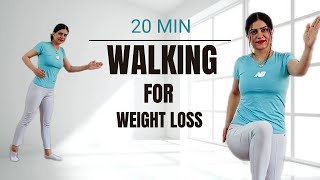 WALKING WORKOUT |  20 MIN NON STOP WALKING FAT BURN - Weight Loss Workout | walk at home