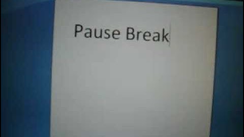 Pause Break
