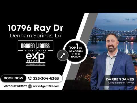 10796 Ray Dr., Denham Springs, LA home video tour