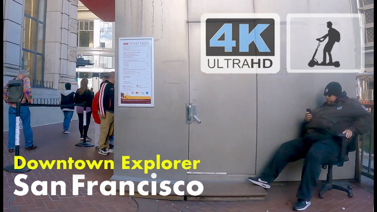 Downtown San Francisco  🇺🇸  | Is It Safe ? 👀 4K Ultra e-scooter Tour