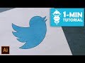 How to create twitter logo in illustrator